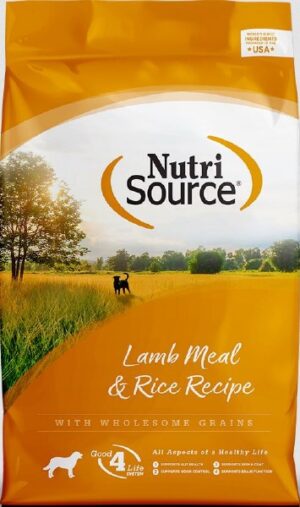NutriSource Lamb Meal and Rice Formula, Dry Dog Food, 26lb