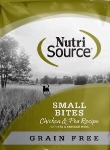 NutriSource Small Breed Small Bites Chicken and Pea Recipe Grain Free, Dry Dog Food, 4lb