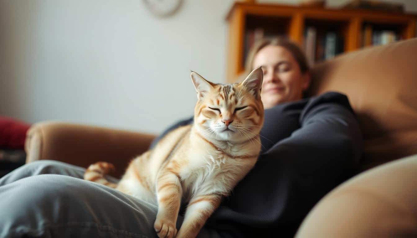 why do cats sit on your lap