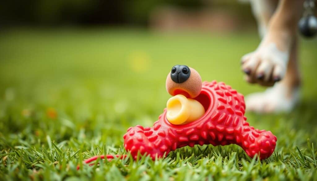 hetoo indestructible squeaky dental care dog toy