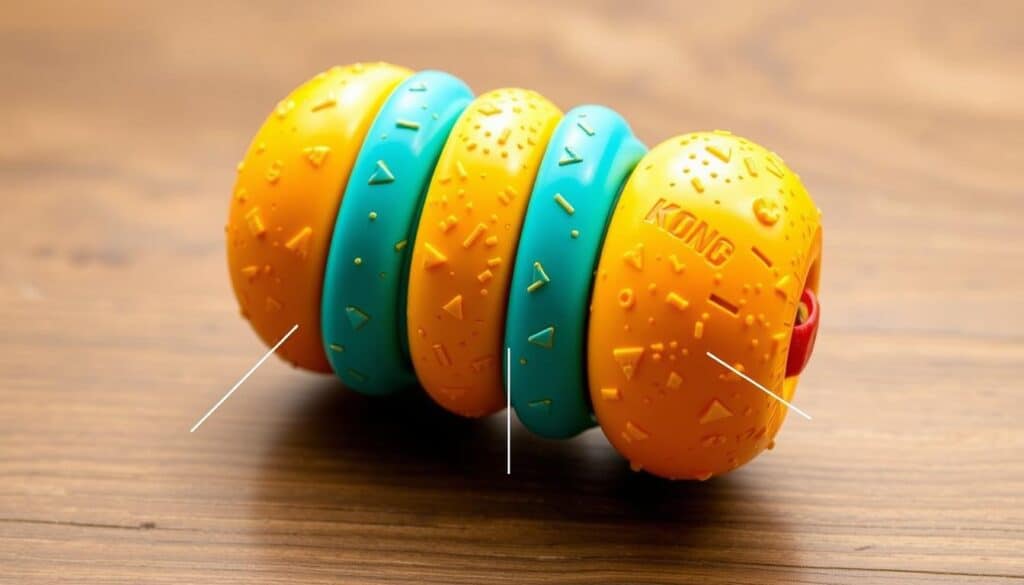kong wobbler treat dispensing toy for dogs