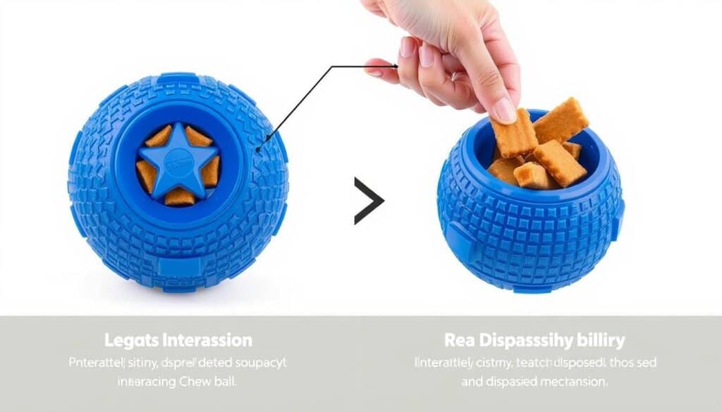 starmark treat dispensing chew ball for dogs